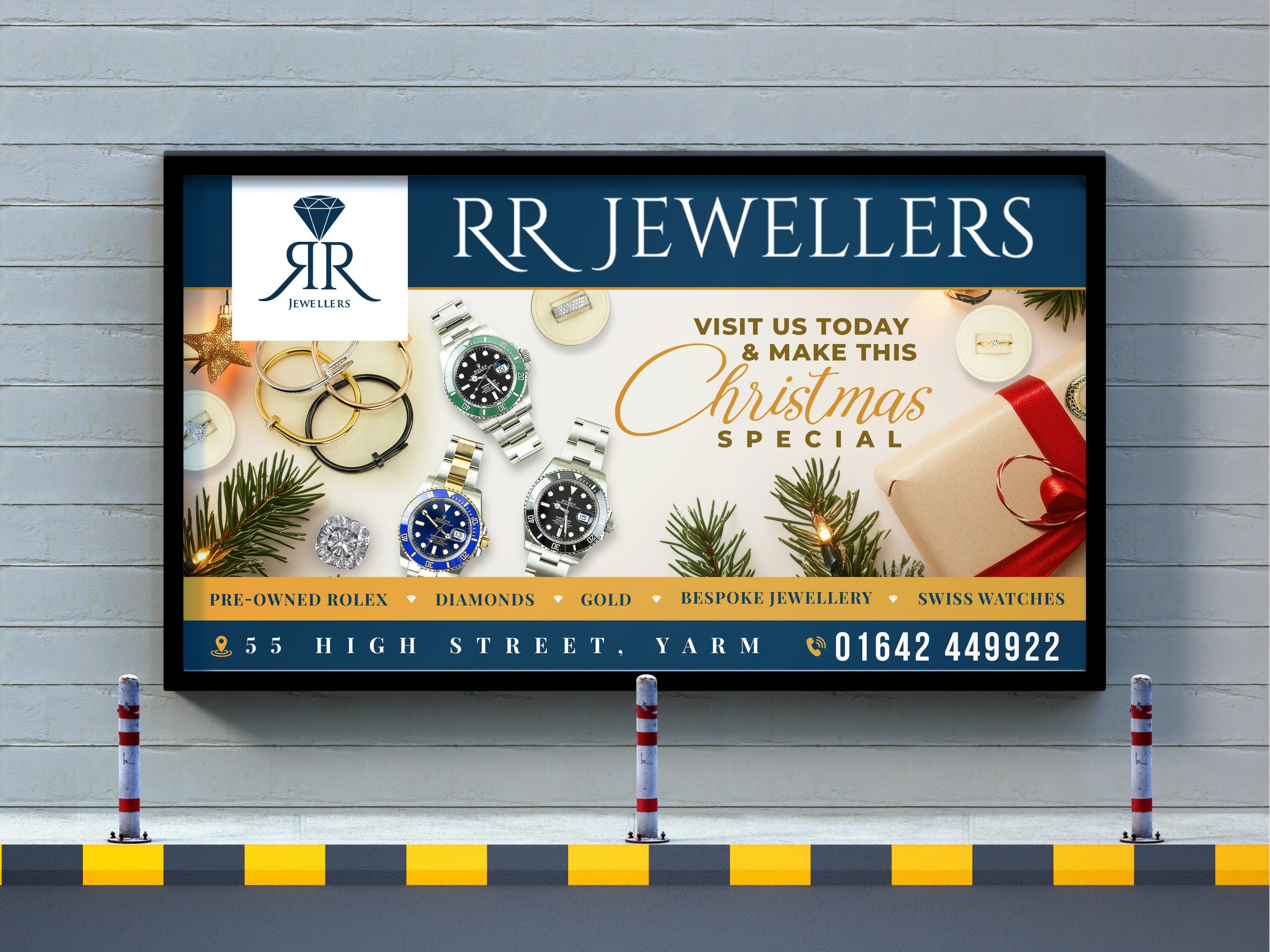 Xmas Billboard Design for Jewellery Store