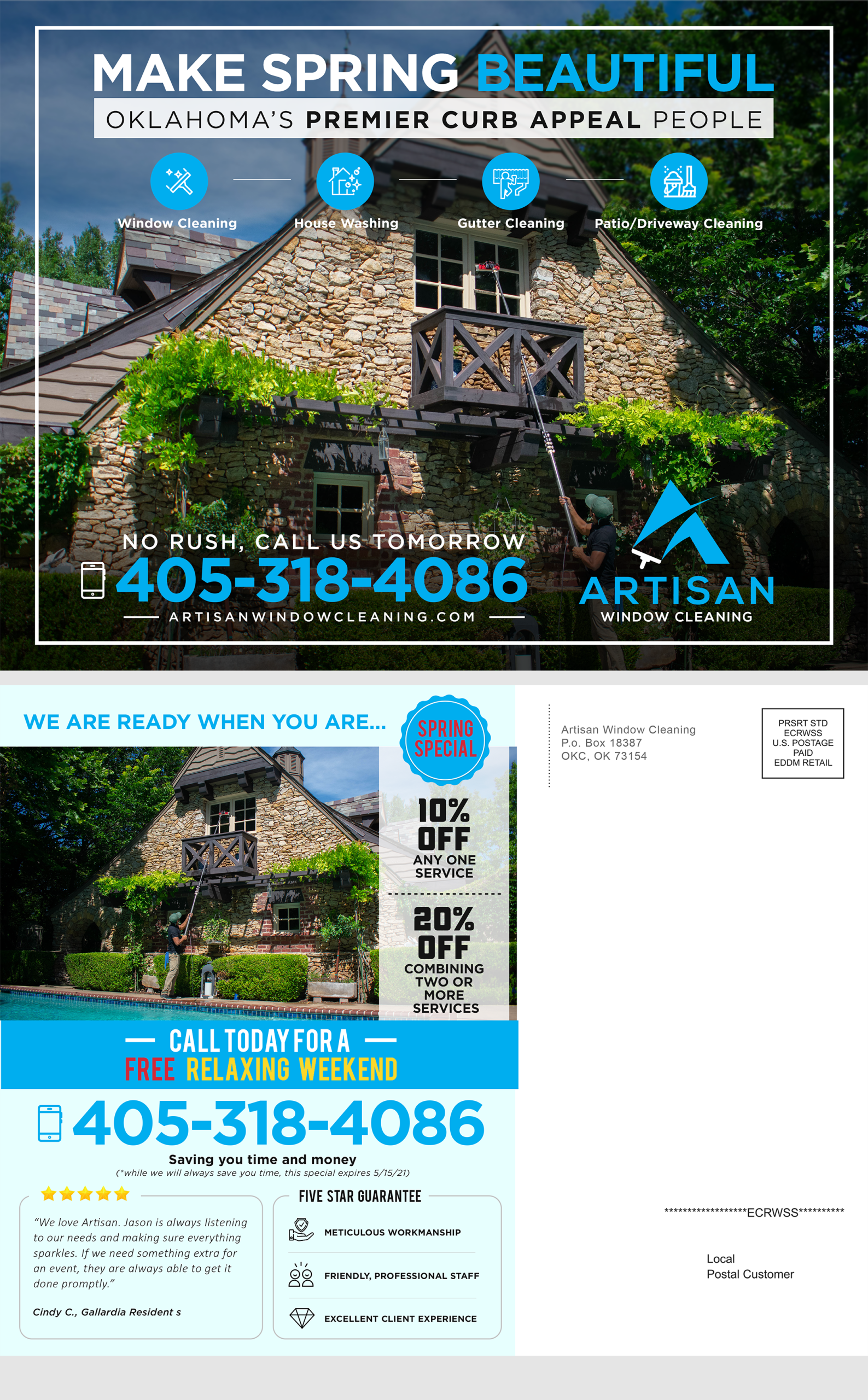 Artisan Window Cleaning – EDDM Postcard Design